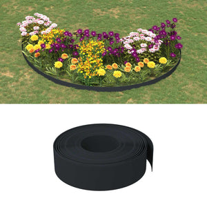 vidaXL Garden Edging Black 10 m 15 cm Polyethylene