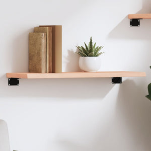 vidaXL Wall Shelf 60x20x2 cm Untreated Solid Wood Oak