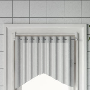 vidaXL Curtain Rails 2 pcs White and Silver 40-60 cm Aluminium