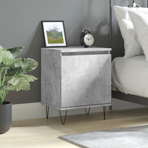 vidaXL Bedside Cabinet Concrete Grey 40x30x50 cm Engineered Wood