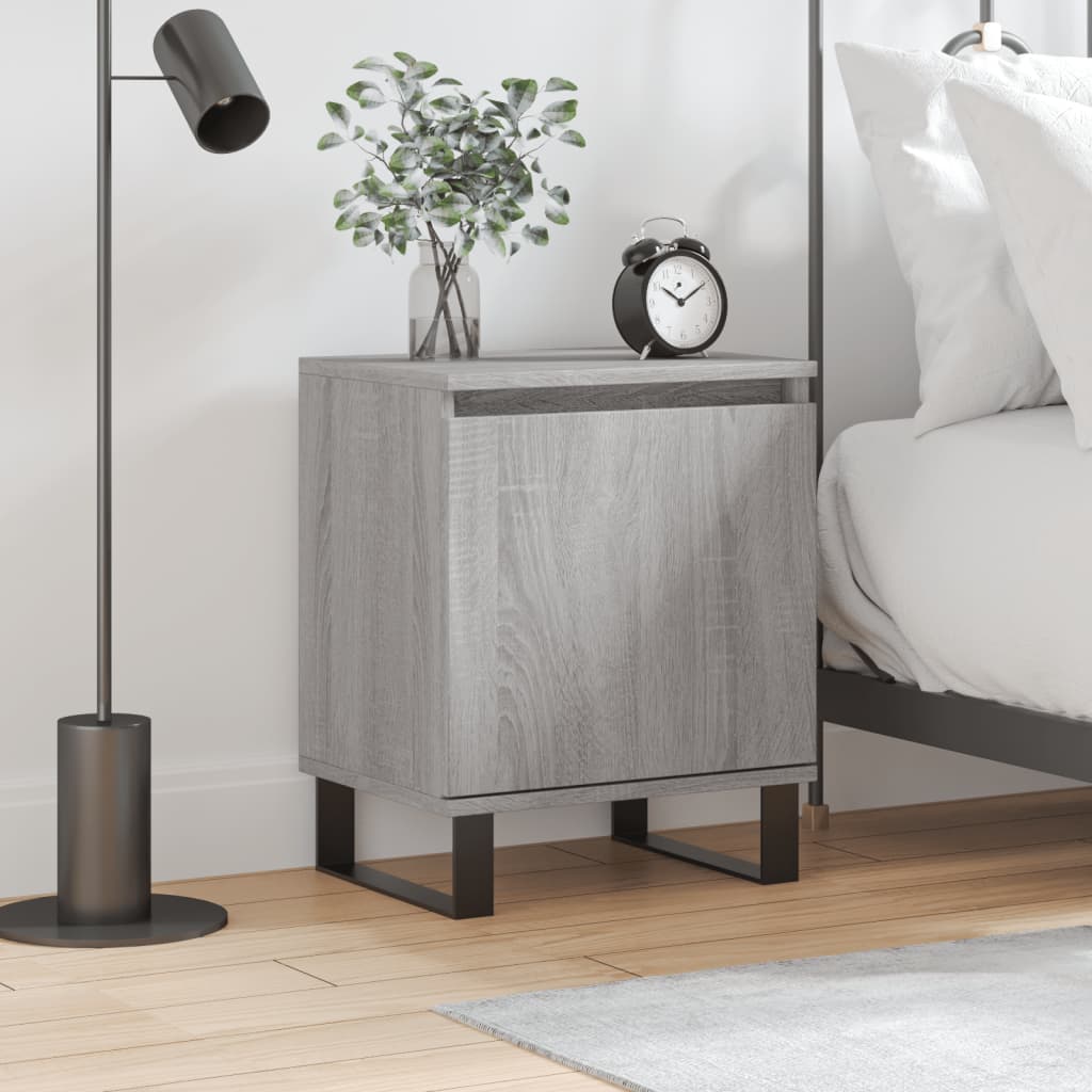 vidaXL Bedside Cabinet Grey Sonoma 40x30x50 cm Engineered Wood