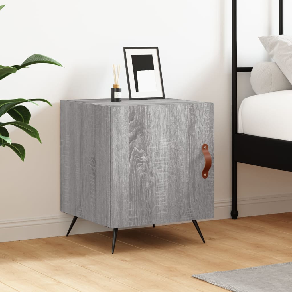 vidaXL Bedside Cabinet Grey Sonoma 40x40x50 cm Engineered Wood