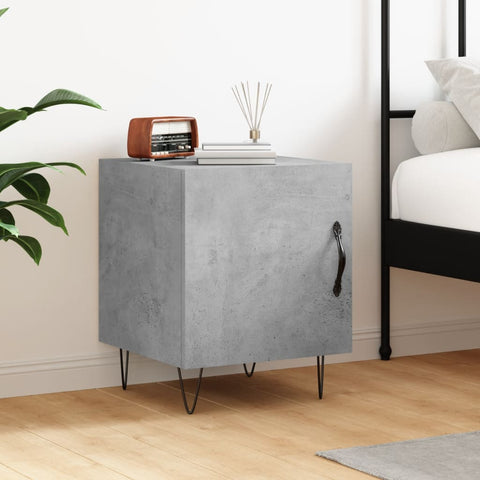 vidaXL Bedside Cabinet Concrete Grey 40x40x50 cm Engineered Wood