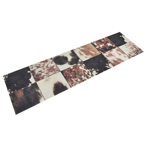 vidaXL Kitchen Rug Washable Animal Skin 45x150 cm Velvet