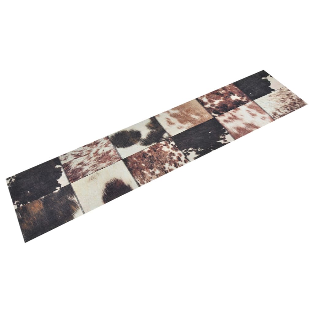 vidaXL Kitchen Rug Washable Animal Skin 60x300 cm Velvet