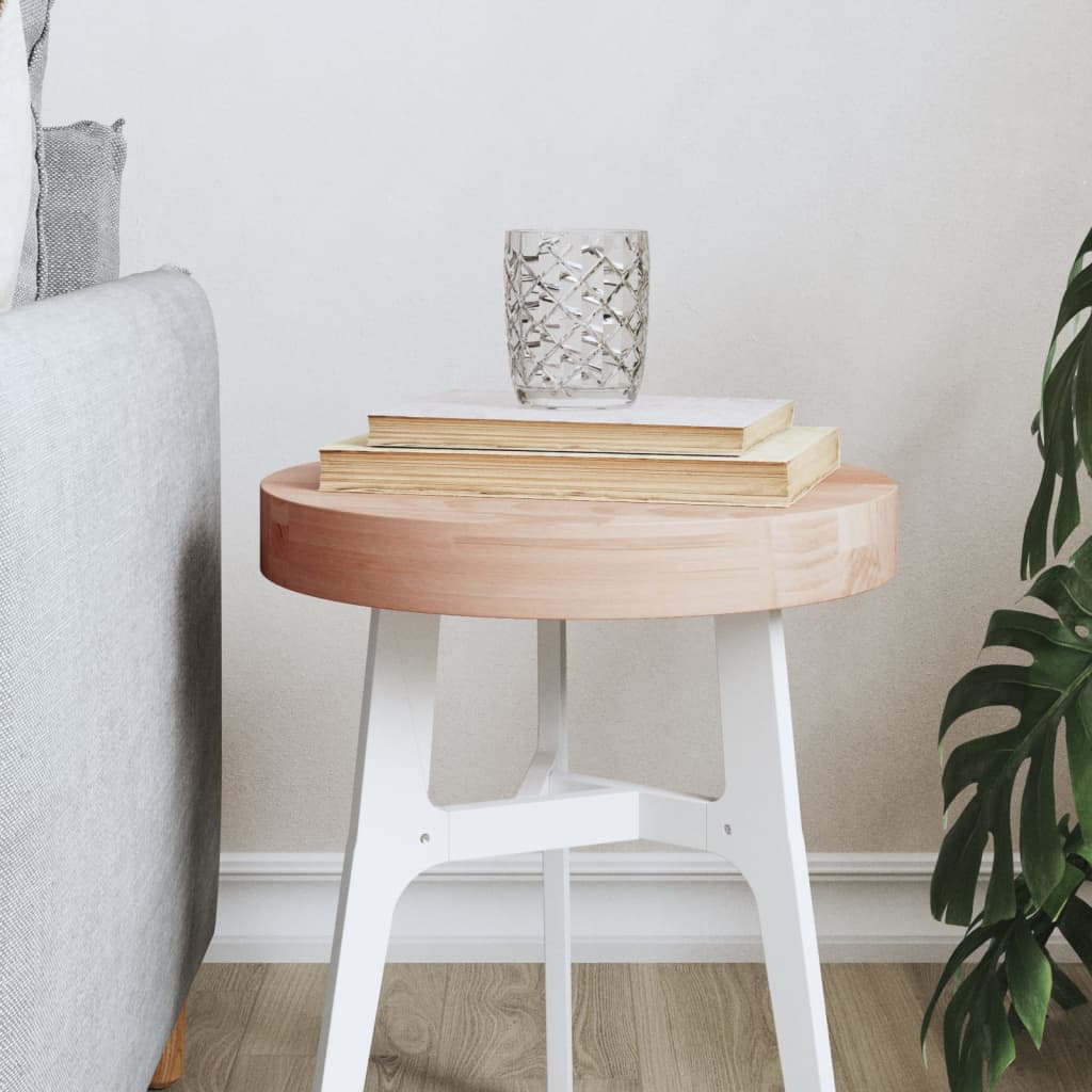 vidaXL Table Top Ç?30x4 cm Round Solid Wood Beech