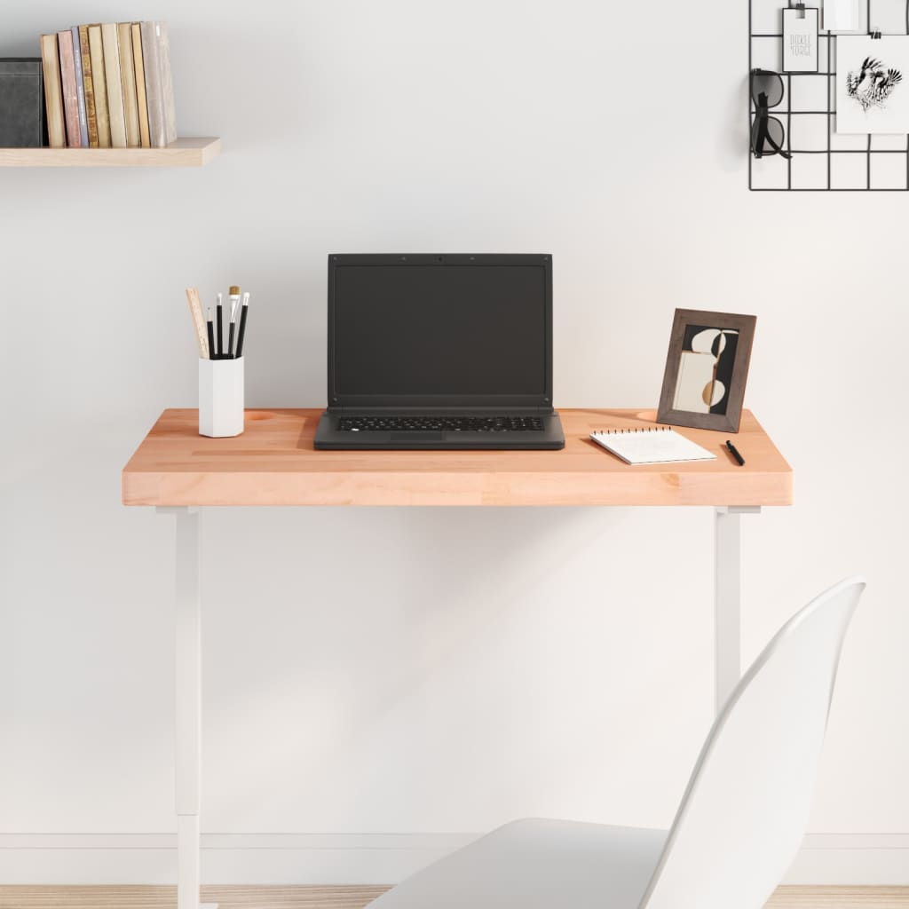 vidaXL Desk Top 80x40x4 cm Solid Wood Beech