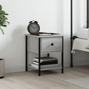 vidaXL Bedside Table Grey Sonoma 34x35.5x45 cm Engineered Wood