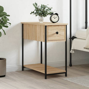 vidaXL Bedside Cabinet Sonoma Oak 30x60x60 cm Engineered Wood