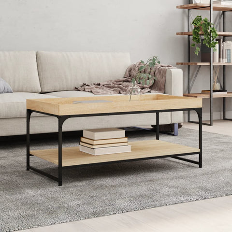 vidaXL Coffee Table Sonoma Oak 100x49x45 cm Engineered Wood