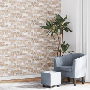 vidaXL Wallpaper 3D Brick Pattern Brown 10x0.53 m Non-woven