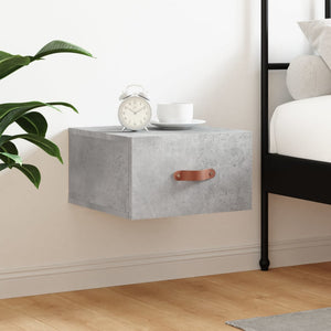 vidaXL Wall-mounted Bedside Cabinet Concrete Grey 35x35x20 cm