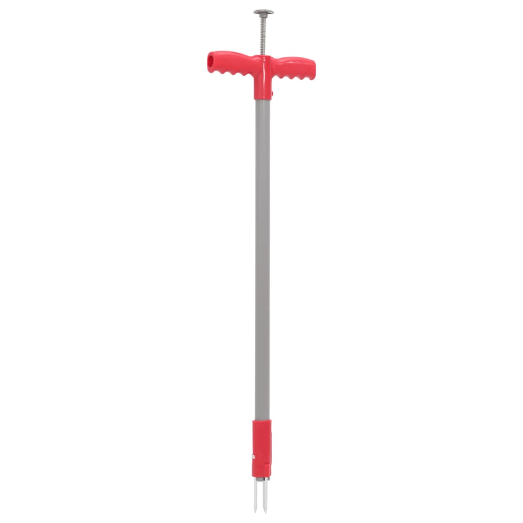 vidaXL Weed Remover Red and Grey 93.5 cm Powder-coated Steel