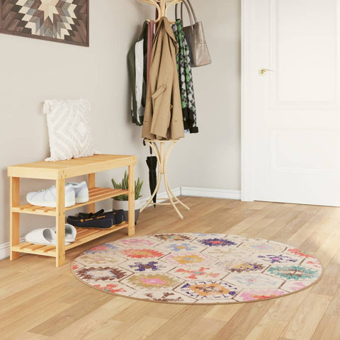 vidaXL Rug Washable Multicolour Ç? 120 cm Anti Slip