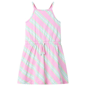 Kids' Dress with Drawstring Sleeveless Pink 92