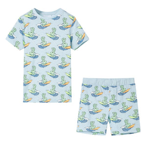 Kids' Pyjamas with Short Sleeves Light Blue 104