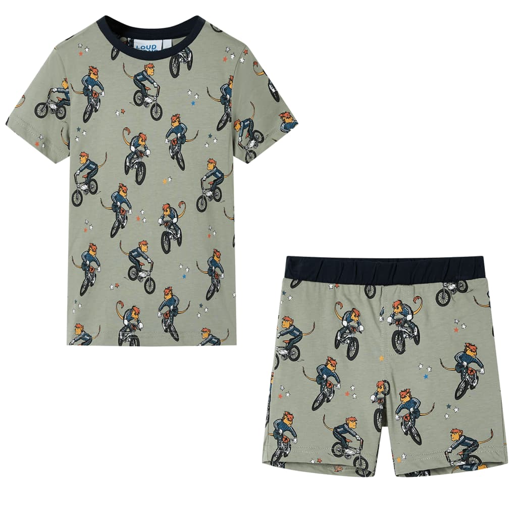 Kids' Pyjamas with Short Sleeves Light Khaki 104