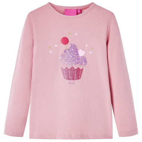 Kids' T-shirt with Long Sleeves Light Pink 140