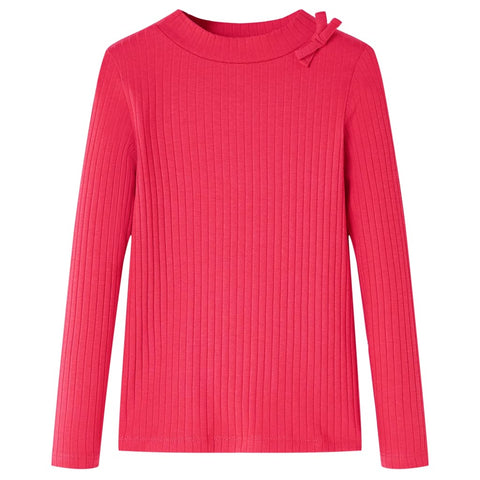 Kids' T-shirt with Long Sleeves Bright Pink 140