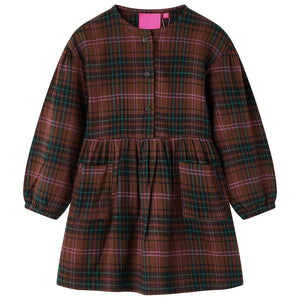 Kids' Dress with Long Sleeves Cognac 92