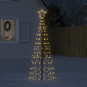 vidaXL LED Christmas Tree with Spikes 220 LEDs Warm White 180 cm