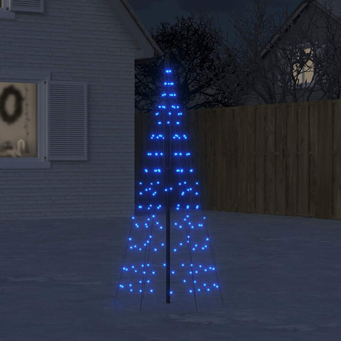 vidaXL LED Christmas Tree on Flagpole 200 LEDs Blue 180 cm