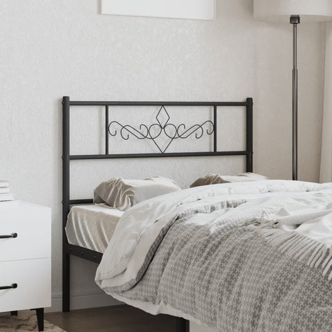 vidaXL Metal Headboard Black 75 cm