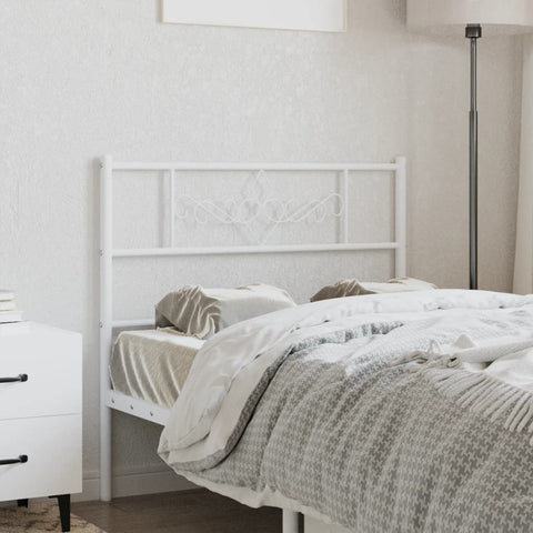 vidaXL Metal Headboard White 80 cm