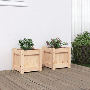 vidaXL Garden Planters 2 pcs Solid Wood Pine