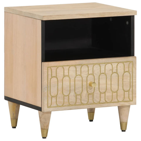 vidaXL Bedside Cabinet 40x33x46 cm Solid Wood Mango