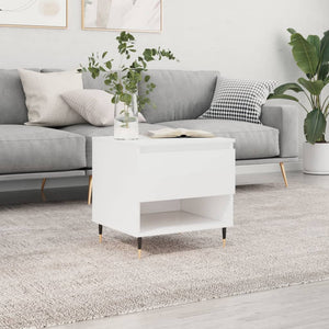 vidaXL Coffee Table High Gloss White 50x46x50 cm Engineered Wood