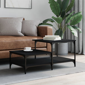 vidaXL Coffee Table Black 100x50.5x45 cm Engineered Wood