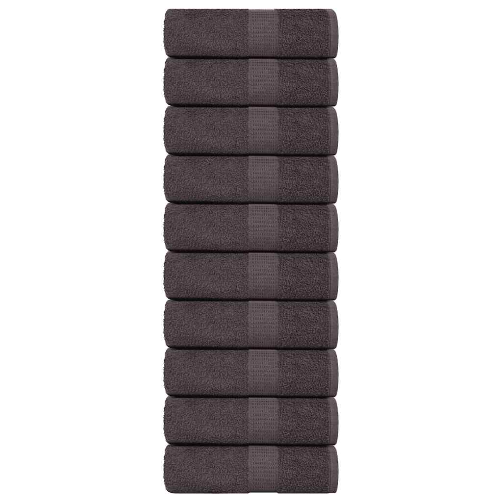 vidaXL Guest Towels 10 pcs Anthracite 30x50 cm 360 gsm 100% Cotton