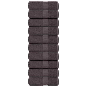 vidaXL Guest Towels 10 pcs Anthracite 30x50 cm 360 gsm 100% Cotton