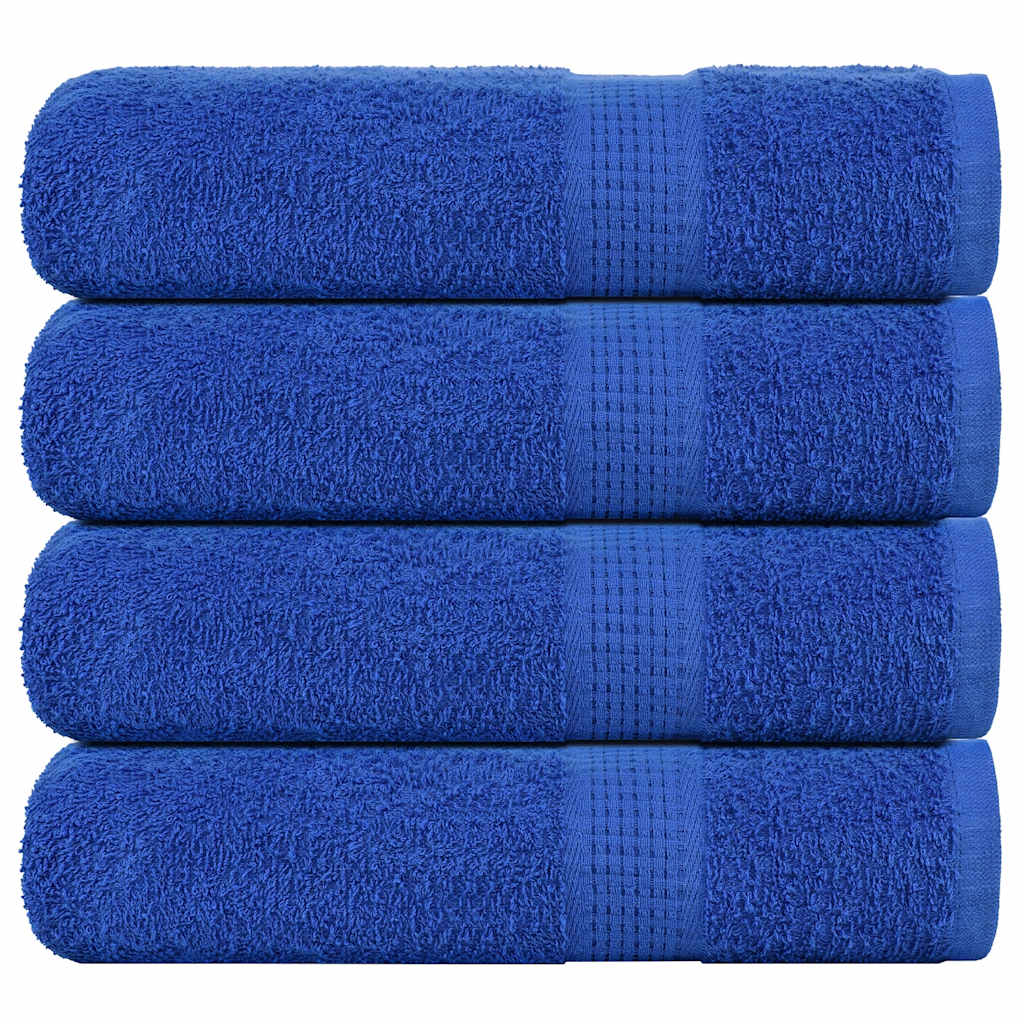 vidaXL Hand Towels 4 pcs Blue 50x100 cm 360 gsm 100% Cotton