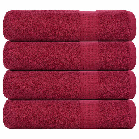 vidaXL Hand Towels 4 pcs Bordeaux 50x100 cm 360 gsm 100% Cotton