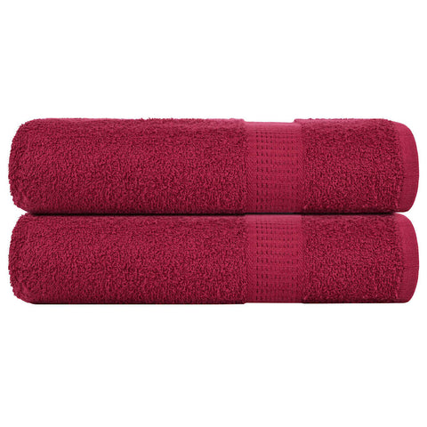 vidaXL Shower Towels 2 pcs Bordeaux 70x140 cm 360 gsm 100% Cotton