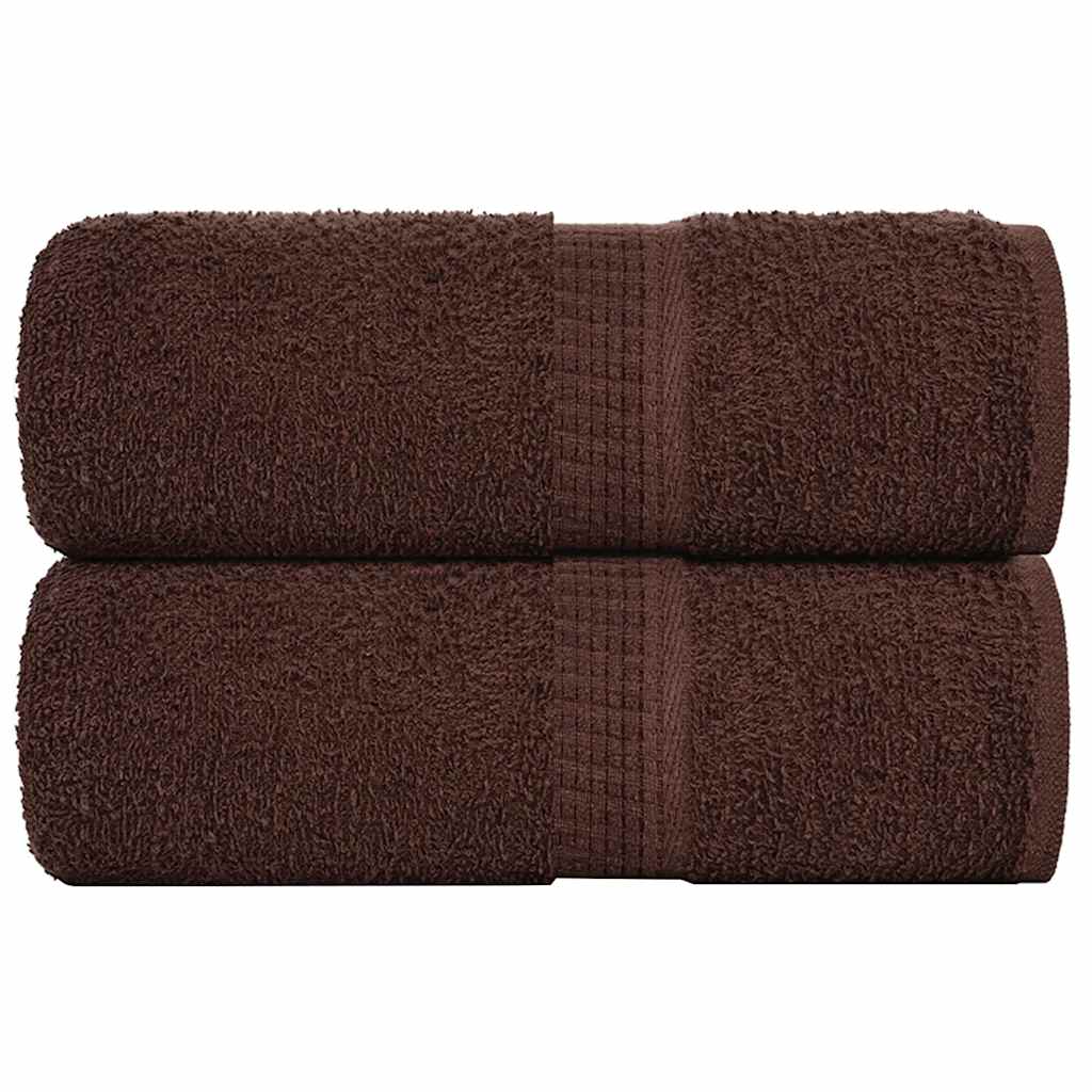 vidaXL Guest Towels 2 pcs Brown 30x50 cm 360 gsm 100% Cotton