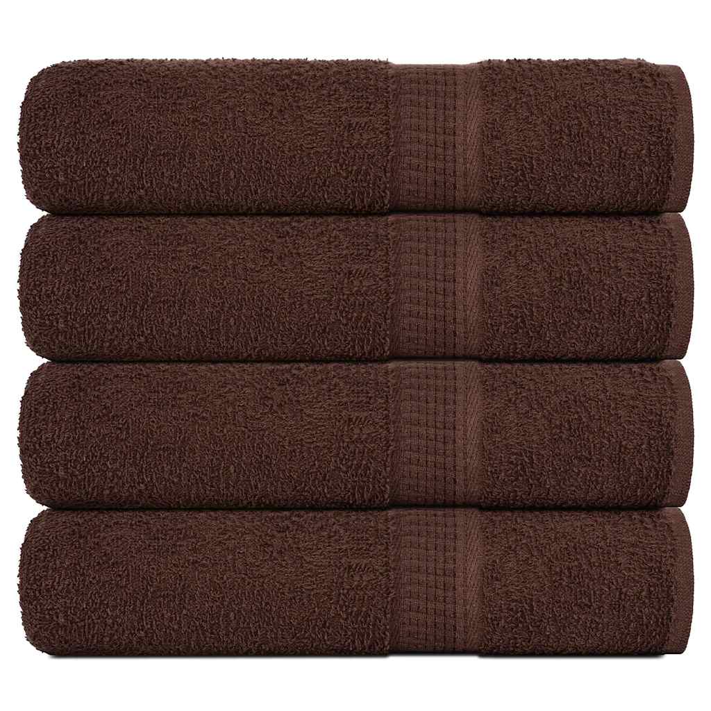 vidaXL Hand Towels 4 pcs Brown 50x100 cm 360 gsm 100% Cotton