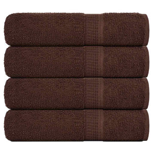 vidaXL Hand Towels 4 pcs Brown 50x100 cm 360 gsm 100% Cotton