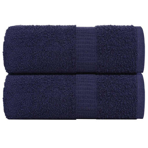 vidaXL Guest Towels 2 pcs Navy Blue 30x50 cm 360 gsm 100% Cotton