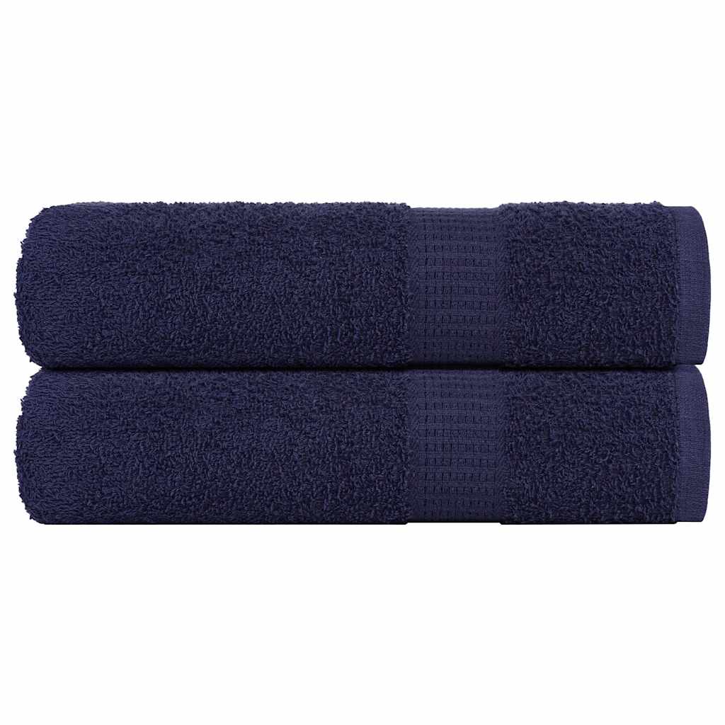 vidaXL Shower Towels 2 pcs Navy Blue 70x140 cm 360 gsm 100% Cotton