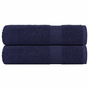 vidaXL Shower Towels 2 pcs Navy Blue 70x140 cm 360 gsm 100% Cotton