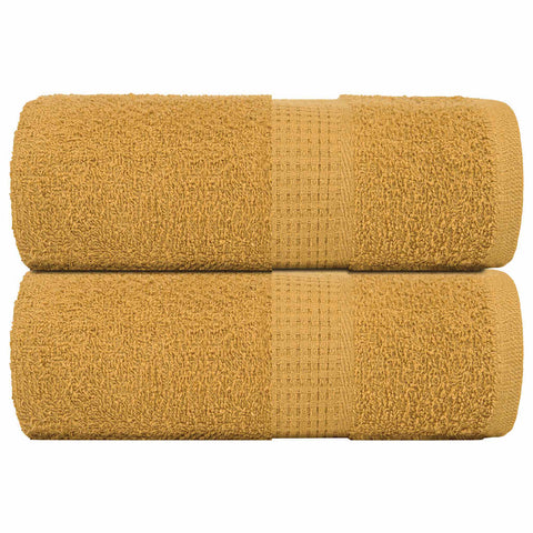 vidaXL Soap Towels 2 pcs Gold 30x30 cm 360 gsm 100% Cotton