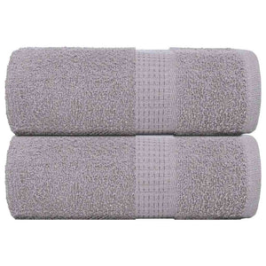 vidaXL Soap Towels 2 pcs Grey 30x30 cm 360 gsm 100% Cotton