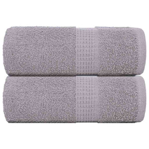 vidaXL Guest Towels 2 pcs Grey 30x50 cm 360 gsm 100% Cotton