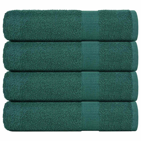 vidaXL Hand Towels 4 pcs Green 50x100 cm 360 gsm 100% Cotton