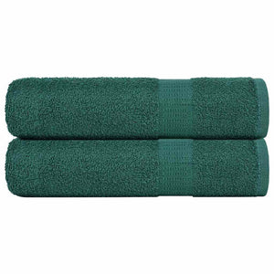 vidaXL Shower Towels 2 pcs Green 70x140 cm 360 gsm 100% Cotton