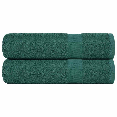 vidaXL Shower Towels 2 pcs Green 70x140 cm 360 gsm 100% Cotton