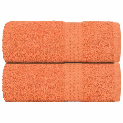 vidaXL Guest Towels 2 pcs Orange 30x50 cm 360 gsm 100% Cotton